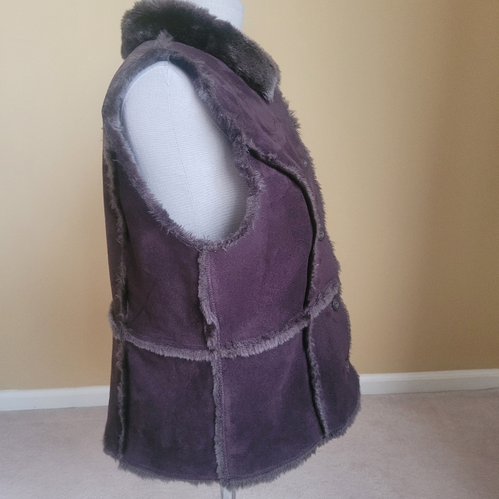 Westbound Brown Faux Suede Vest Size M - Picture 4 of 9